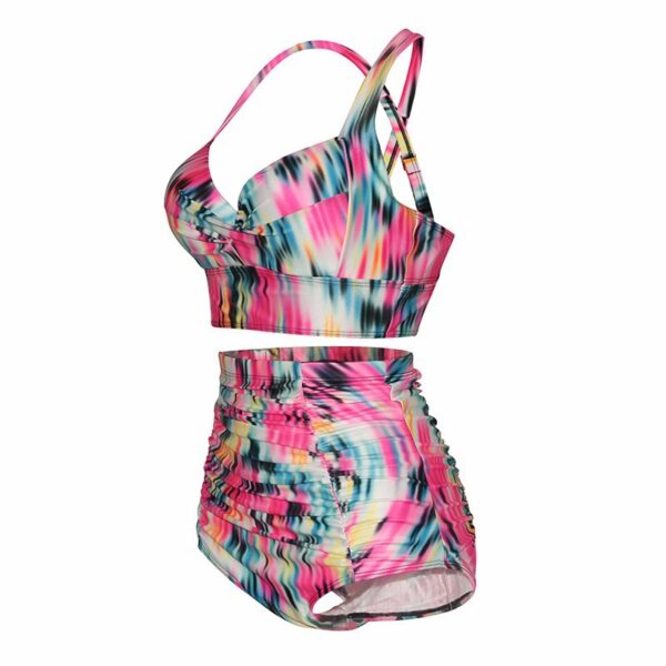 Plus Size Printed Waist Bikini Swimsuit - Image 5