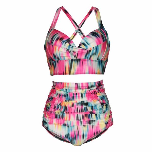 Plus Size Printed Waist Bikini Swimsuit - Image 4