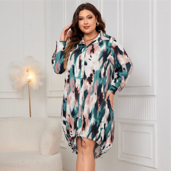 Plus Size Hem Closed Dress