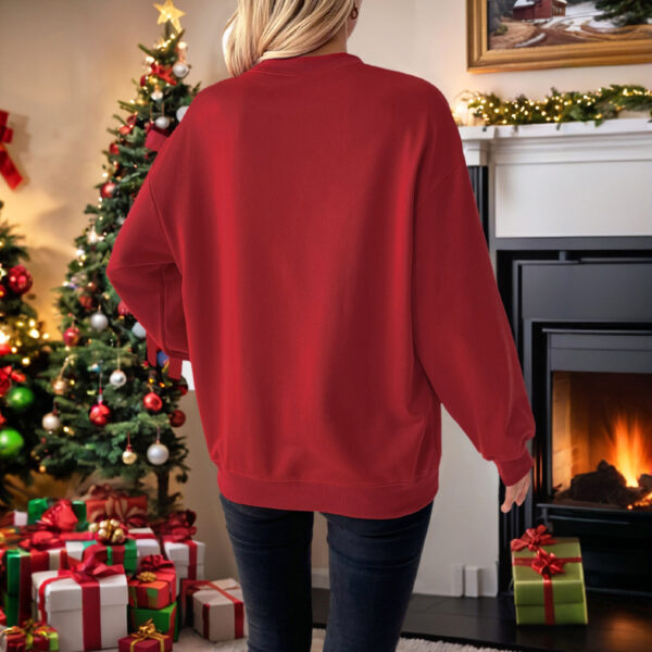 Christmas Crew Neck Red Sweatshirt - Image 3